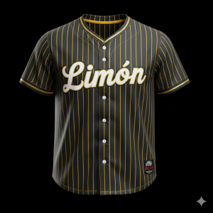 Camisa Beisbolera Limón Negra