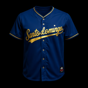 Camisa Beisbolera Santo Domingo Azul