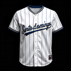 Camisa Beisbolera Santo Domingo Blanca